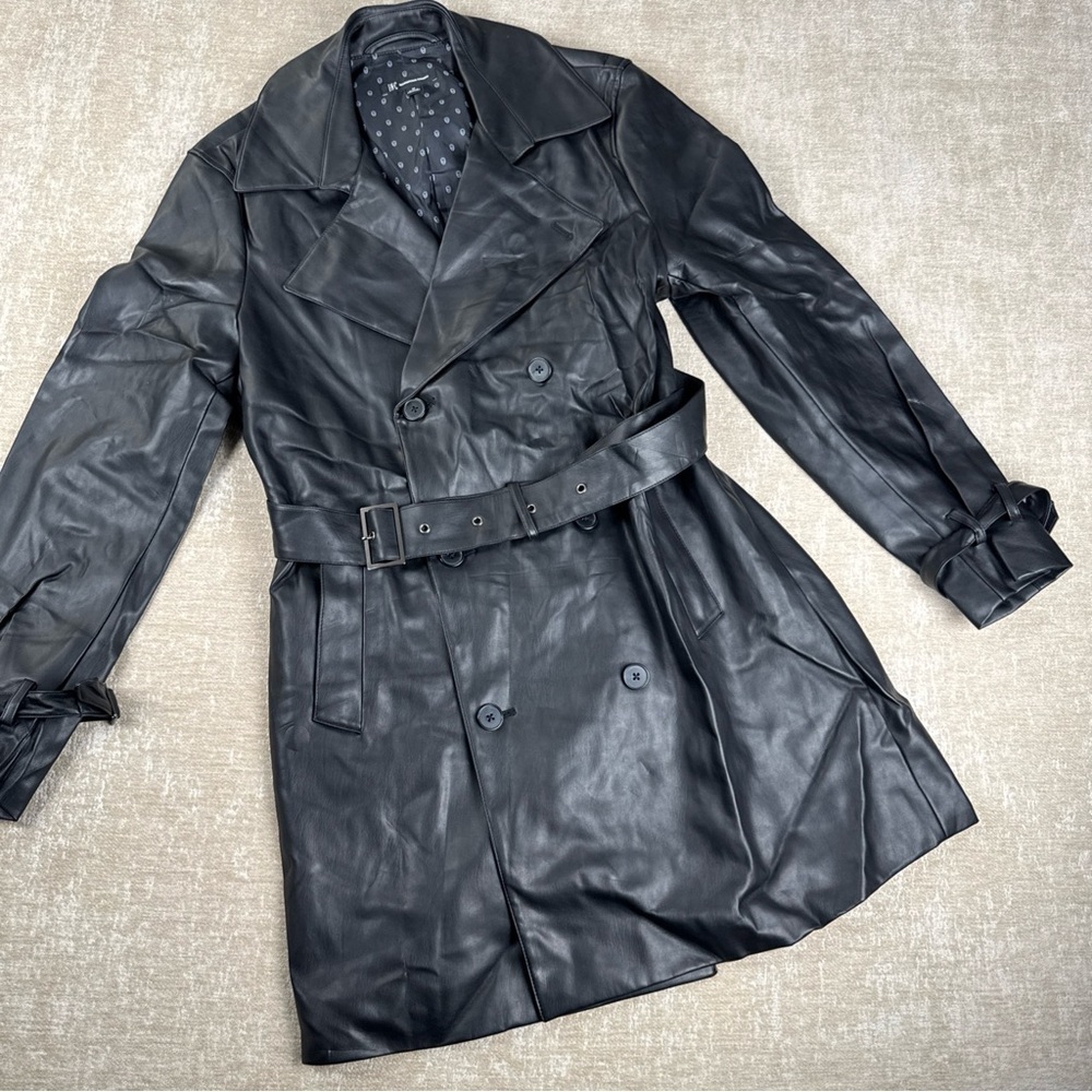 INC International Concepts Black Women’s Long Coat Size M. GR